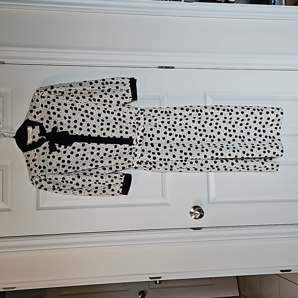 Vintage Albert Nipon back and white maxi dress
